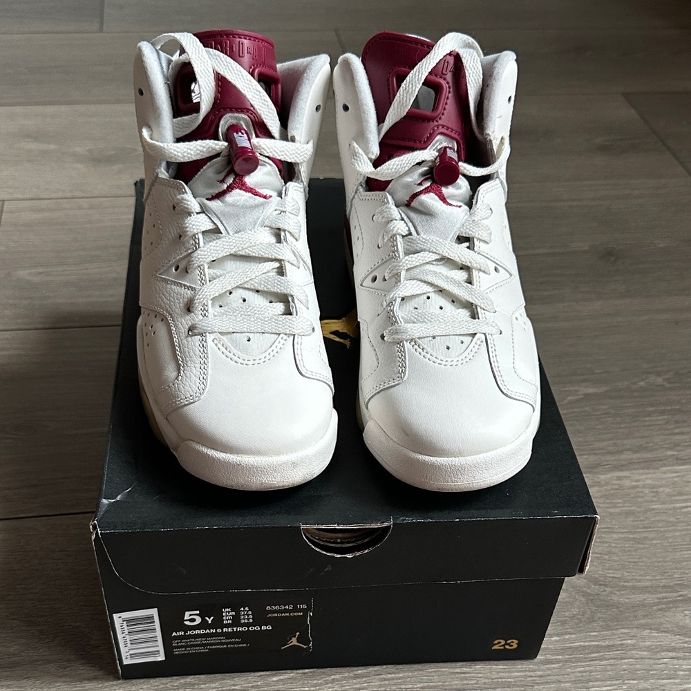 Kids White and Red Sneakers
